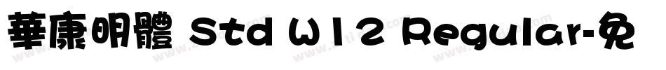 華康明體 Std W12 Regular字体转换